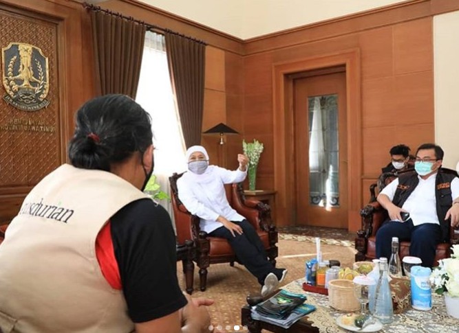 Gubernur Jatim Ajak Jaringan GUSDURian Edukasi Masyarakat Gunakan Masker